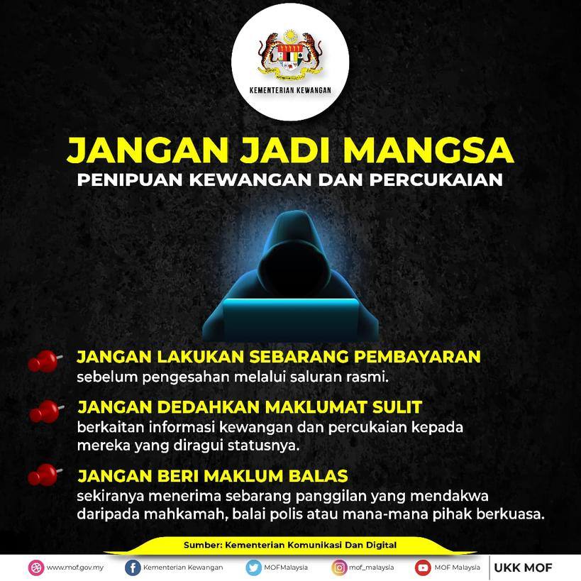 Jangan Jadi Mangsa Penipuan Kewangan Dan Percukaian