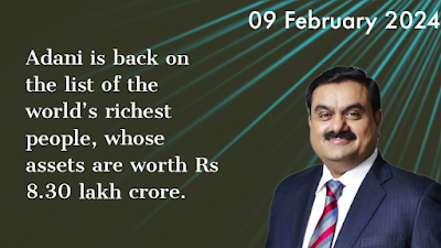 Adani again in the world's richest list,