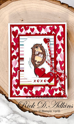 Make a fun Valentine's Day Card showing someone that you are sending them XOXO's using the Awesome Otters Stamp Set.