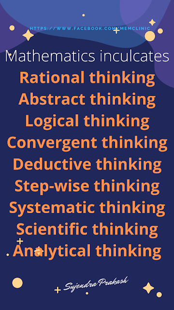 How does thinking in Maths differ from other subjects when all thinking appears Similar?