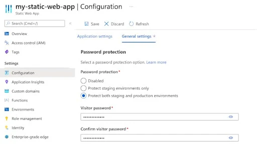 You can soon protect Azure Static Web Apps environments with a password