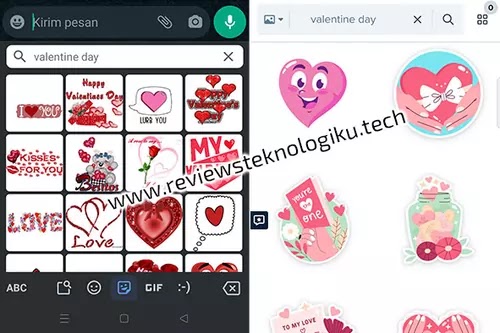 stiker dan animasi valentine day terbaru