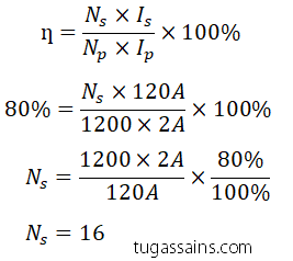 Contoh Soal Menghitung Efisiensi Trafo