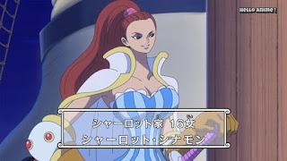 ワンピースアニメ WCI編 867話 シャーロット・シナモン | ONE PIECE ホールケーキアイランド編