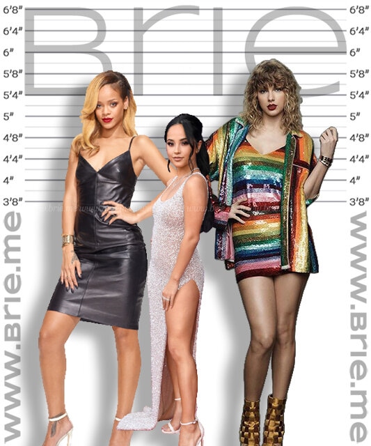 Becky G height comparison with Rihanna and Taylor Swift