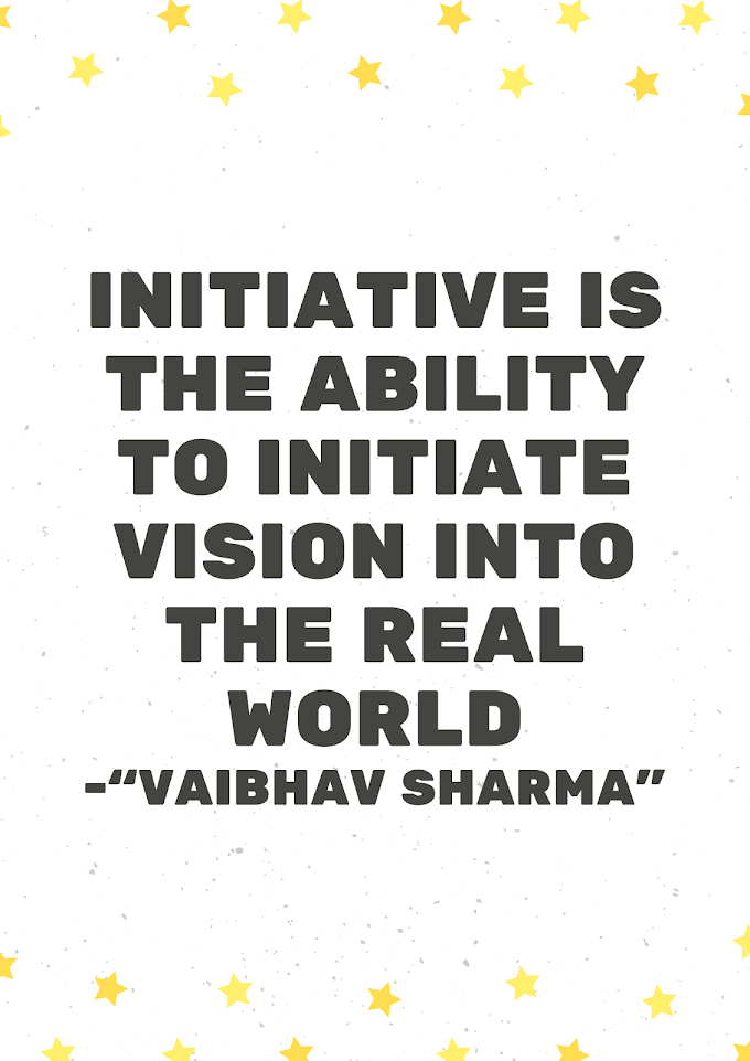 For what reason is initiative preparation significant? | Vaibhav Sharma