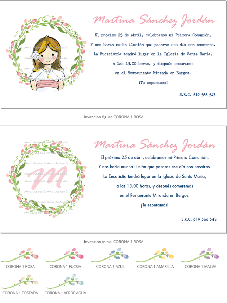 invitaciones primera comunion