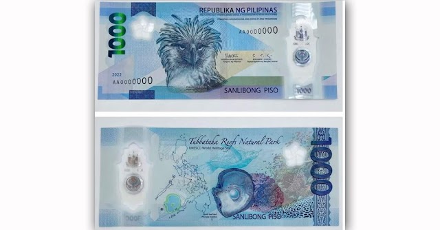 Central Bank of the Philippines has launched a new design for the P1,000 bill