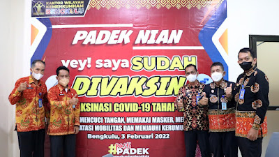 Kemenkumham Kanwil Bengkulu melaksanakan vaksinasi covid-19