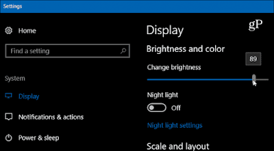 Windows 10 tidak bisa atur cahaya