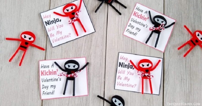 ninja valentines class gift idea