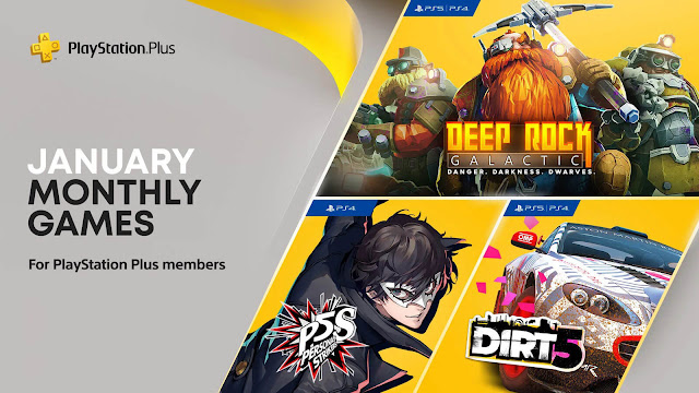 deep rock galactic dirt 5 persona 5 strikers p5 scramble phantom strikers playstation plus rumor ps4 ps5 ghost ship games coffee stain publishing codemasters omega force p-studio sega sony interactive entertainment