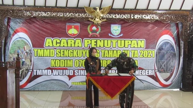 Pelaksanaan TMMD Sengkuyung Tahap III Kodim Purbalingga Resmi Ditutup