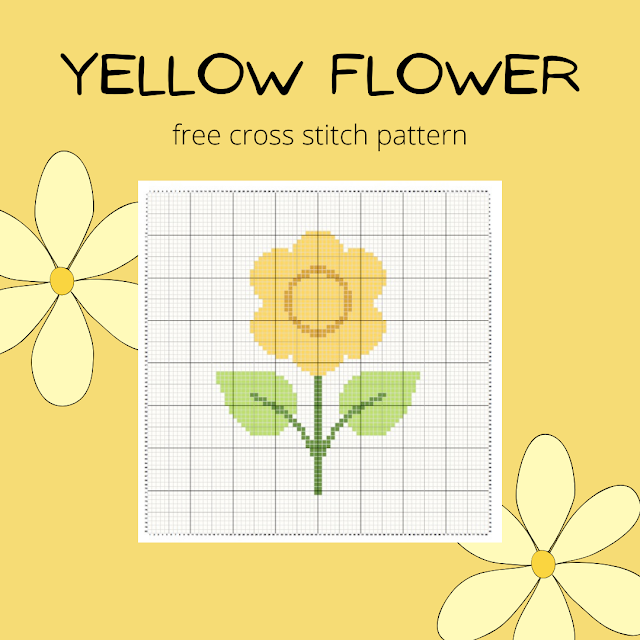 Yellow Flower - free cross stitch pattern