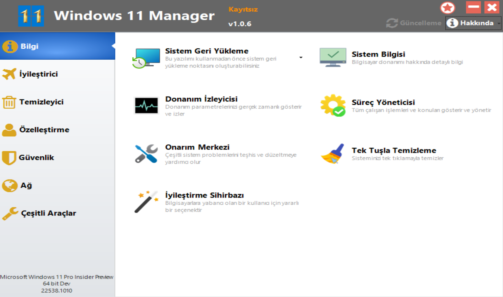 Windows 11 Manager Ücretsiz İndir