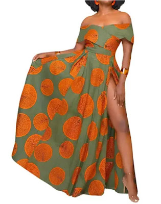 Erinaco Boho African floral dress Ankara styles for ladies