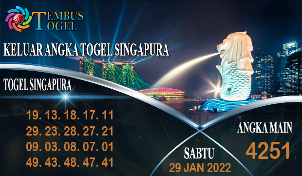 Keluar Angka Togel Singapura, Sabtu 29 January 2022