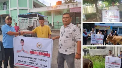 Sebar 73 Sapi Kurban, Warga Sumbar: Terima Kasih Pak Andre Rosiade