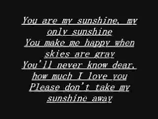 Copeland - You Are My Sunshine Lyrics