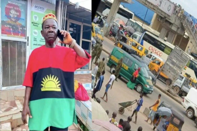 Alt: = "photos of Chinwetalu Agu and where he was arrested by Nigerian Army for supporting IPOB"
