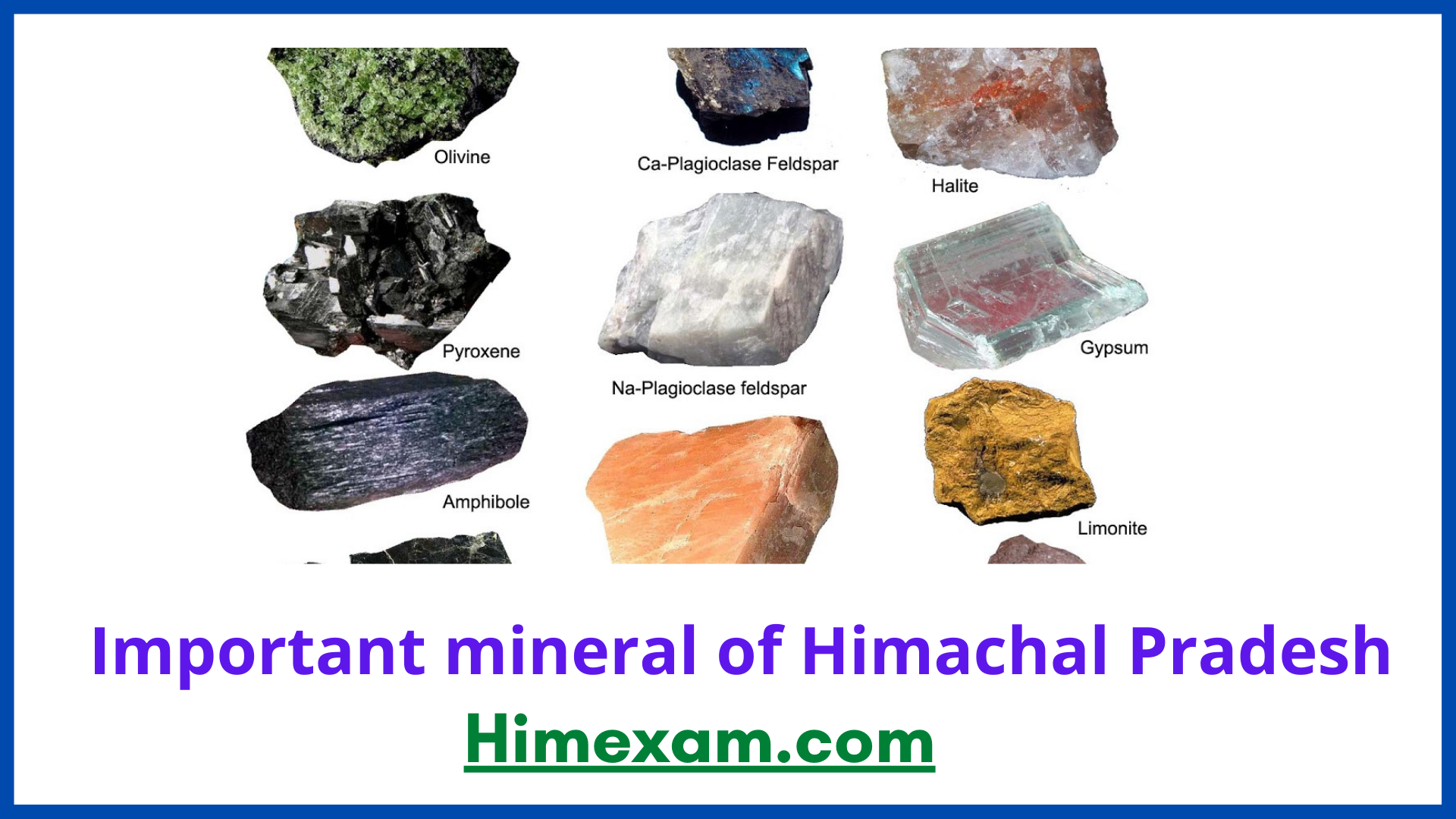 Important minerals of Himachal Pradesh