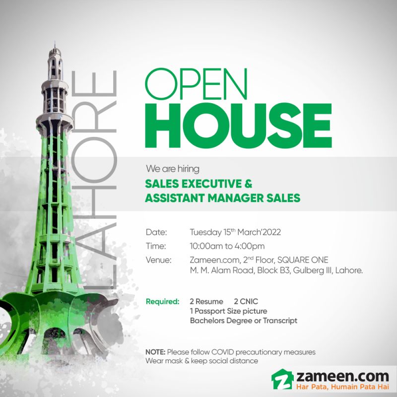 Zameen.com  Jobs Sales Executive and Assistant Manager Sales!