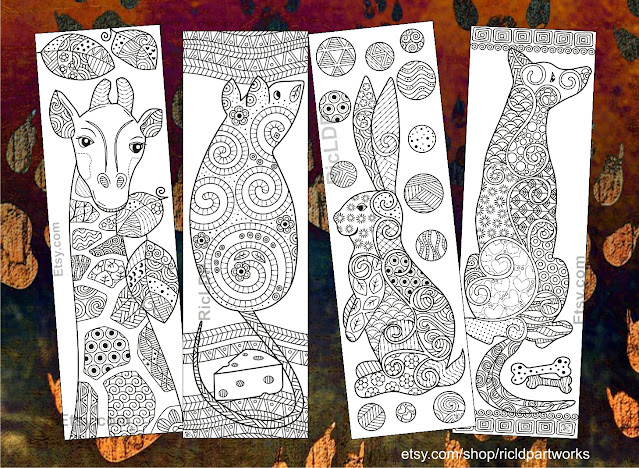 Zentangle Bookmarks Coloring