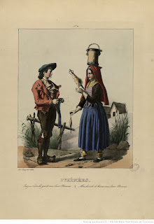 Название :  Pyrénées - Jasque Esterlet, guide aux Eaux-Bonnes - Marchande de beurre aux Eaux-Bonnes Автор  :  Pingret, Édouard (1788-1875). Illustrateur