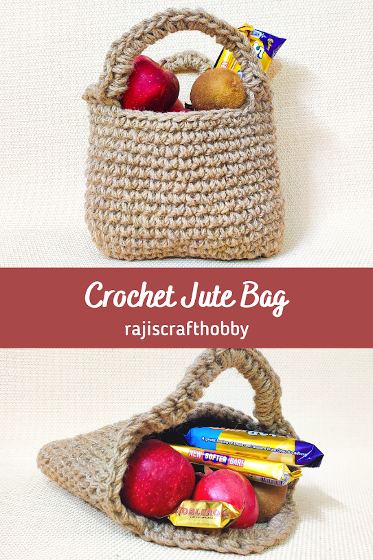 Raji's Craft Hobby: Rustic Crochet Jute Bag How To Crochet With Jute ...