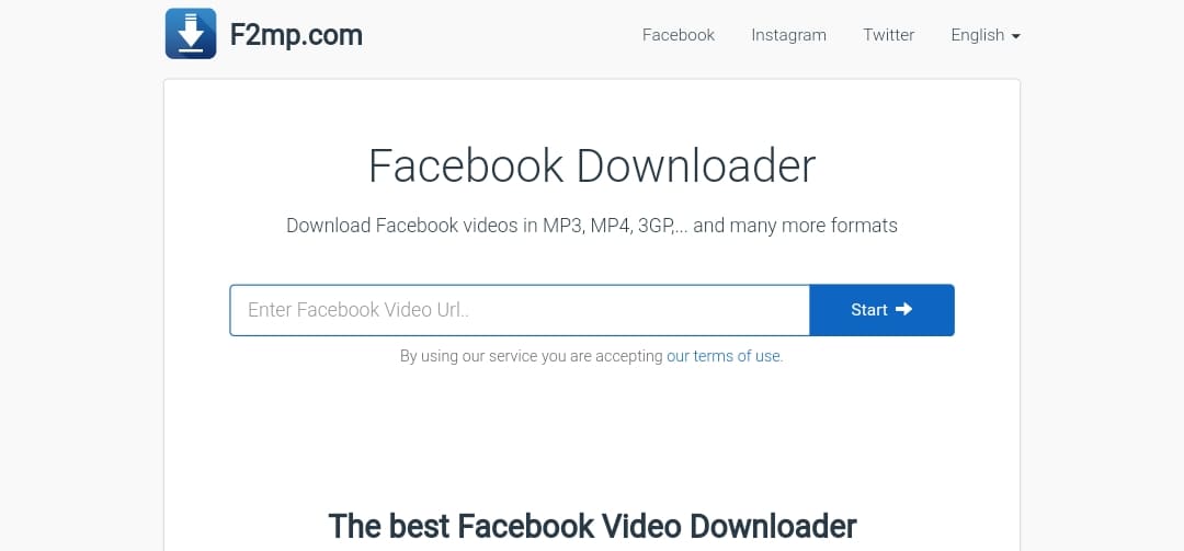 download video Facebook melalui f2mp