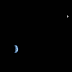La Luna, vista desde la órbita de Marte, a 142 millones de kilómetros