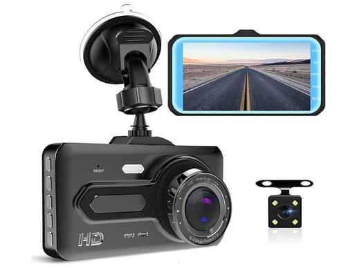 Threesheep Dual Dash Cam Front and Rear for Cars