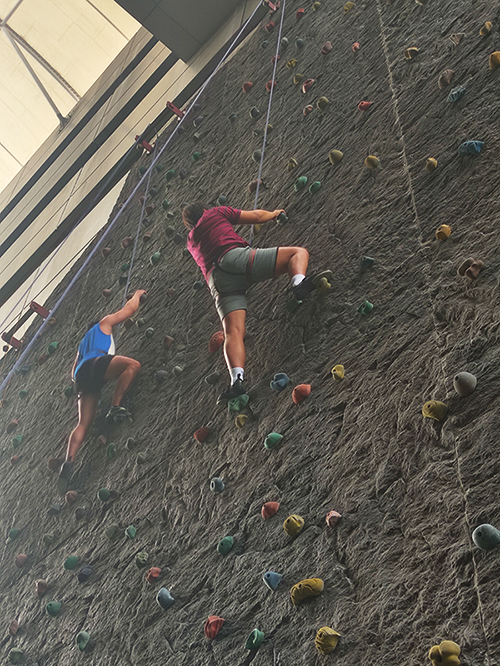 climbing with Patrick