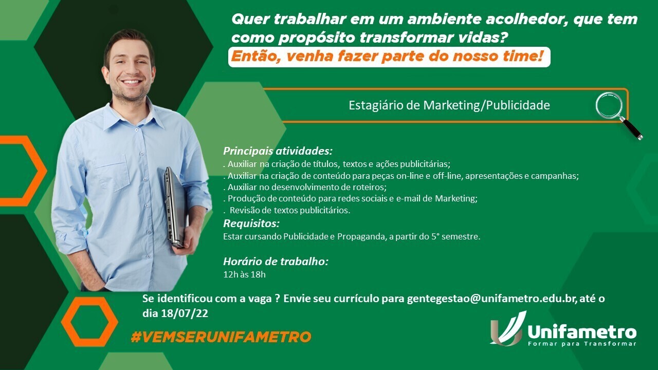 ESTÁGIO DE MARKETING/PUBLICIDADE