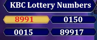 KBC Lottery Number 8991