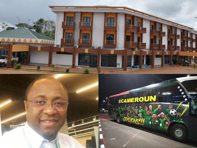 AFCON 2021: Team Cameroon prepares with new FA SG, complex, bus, 
