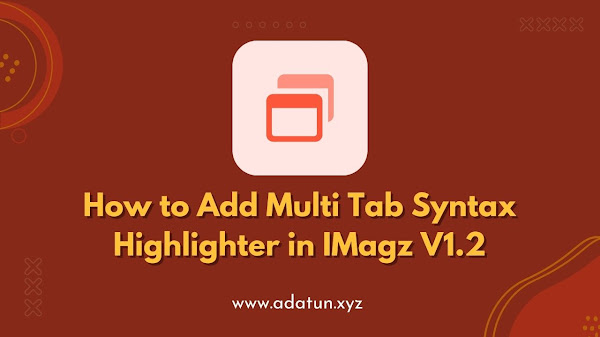 How To Add Multi Tab Syntax Highlighter in Imagz V1.2