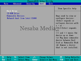 Setting BIOS agar Booting dari Flashdisk