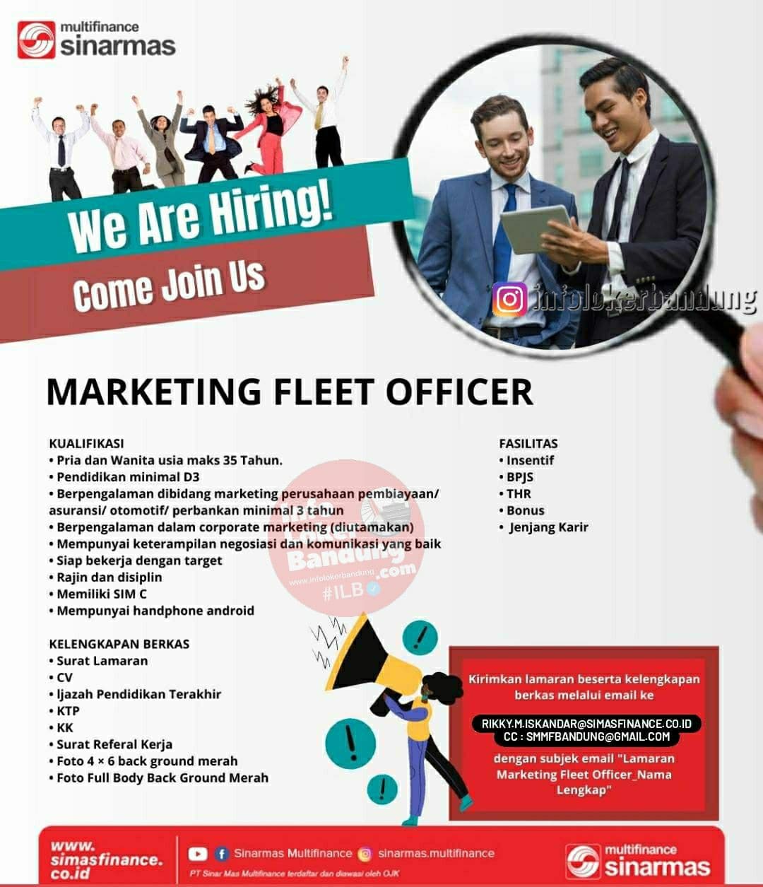 Lowongan Kerja Marketing Fleet Officer Sinarmas Finance Bandung November 2021