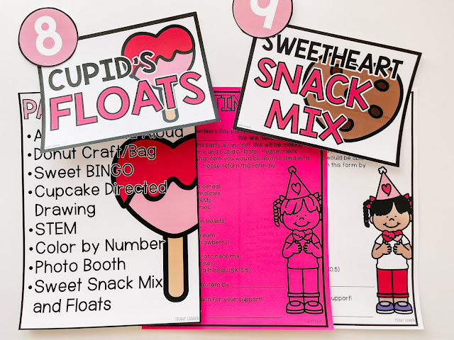 Valentine's Day classroom party ideas, games, food, letter, decorations, activities, and more!