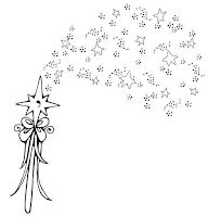 Magic wand coloring page