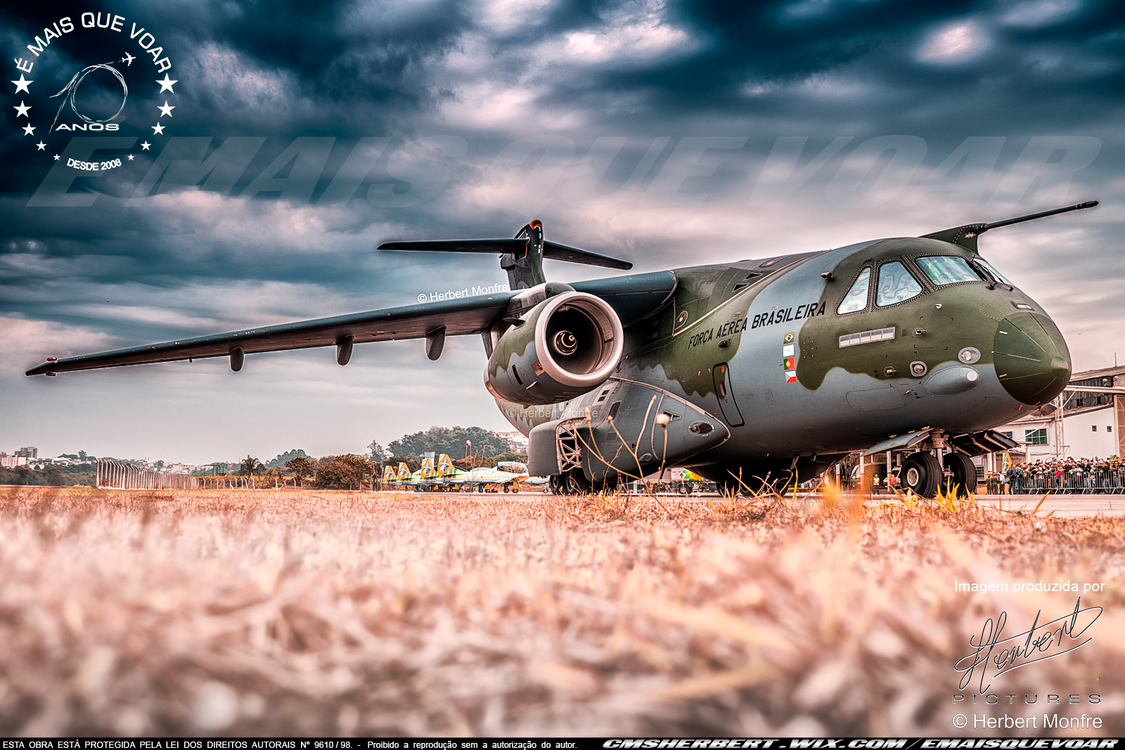 Embraer (ERJ) Reduces the Number of Orders With the Brazilian Air Force for the Largest Military Aircraft Built in Brazil | | Photo © Herbert Monfre - Airplane photographer - Events - Advertising - Essays - Hire the photographer by e-mail cmsherbert@hotmail.com | Image produced by Herbert Pictures - MORE THAN FLY