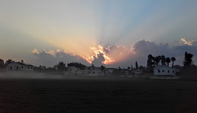 sunrise near the Salt Lake in Larnaka