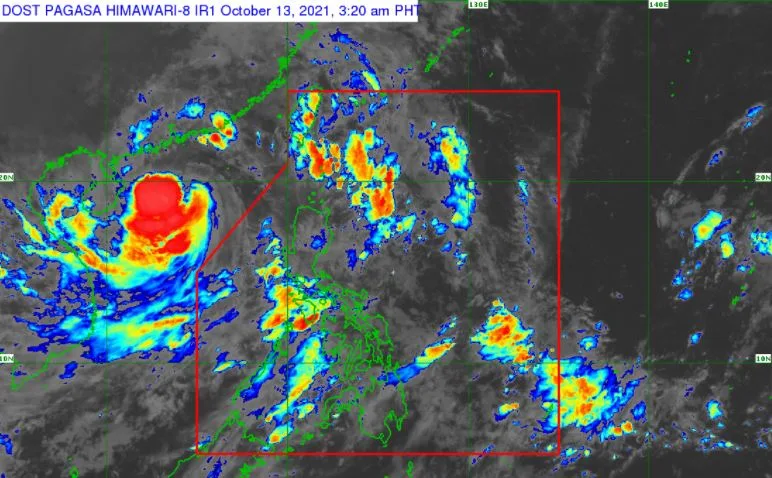 Satellite image of Bagyong 'Maring' as of 3:20 am, October 13, 2021