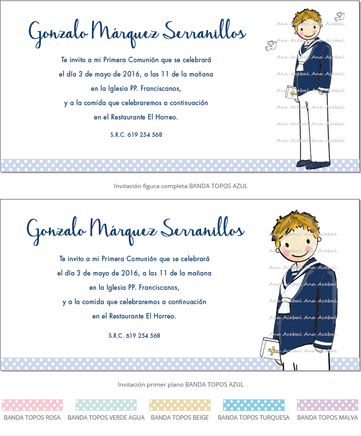 invitaciones primera comunion