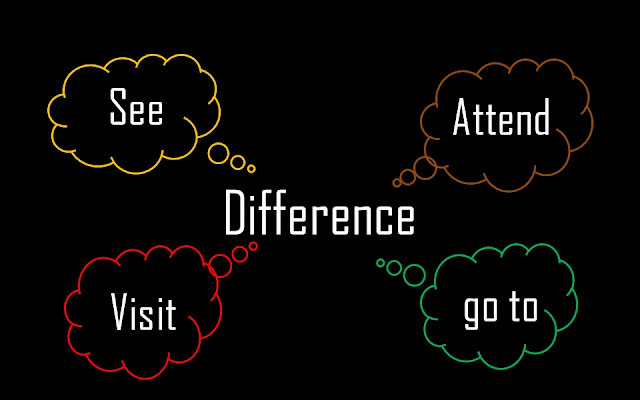 Best Difference Between "See" "Visit" "Attend" and "go to"