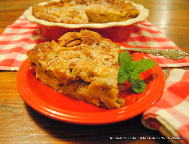 Apple Bread Pudding Pie at Miz Helen's Country Cottage