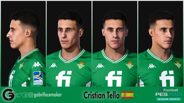 Cristian Tello Face For eFootball PES 2021