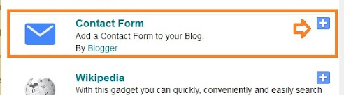 Add Contact US Form Widget to Blogger Step 3