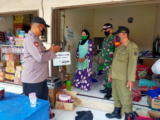 Pastikan Prokes dilakanakan dengan baik, Warga Pasar Bulu diminta terus disiplin Prokes tekan risiko persebaran covid 19
